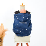 (UPGRADED) Malilkids Selimut Bayi Blanket Clip & Go Cover Pro 3in1 – Dot Navy