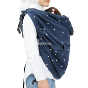(UPGRADED) Malilkids Selimut Bayi Blanket Clip & Go Cover Pro 3in1 – Dot Navy