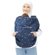 (UPGRADED) Malilkids Selimut Bayi Blanket Clip & Go Cover Pro 3in1 – Dot Navy
