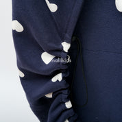 (UPGRADED) Malilkids Selimut Bayi Blanket Clip & Go Cover Pro 3in1 – Navy Hearts