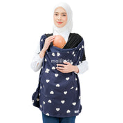 (UPGRADED) Malilkids Selimut Bayi Blanket Clip & Go Cover Pro 3in1 – Navy Hearts