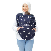 (UPGRADED) Malilkids Selimut Bayi Blanket Clip & Go Cover Pro 3in1 – Navy Hearts