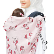 (UPGRADED) Malilkids Selimut Bayi Blanket Clip & Go Cover Pro 3in1 – Unicorn