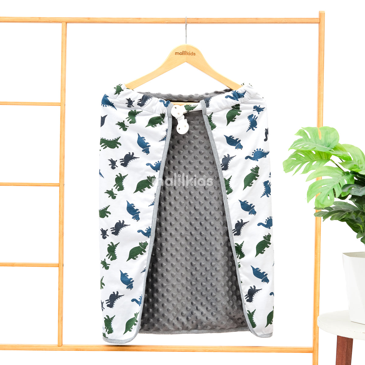 Blanket OTG Reversible Minky - Dino Pop