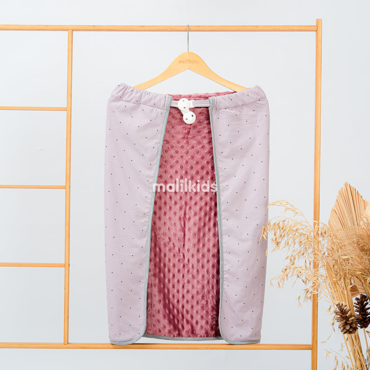 Blanket OTG Reversible Minky - Dot Lilac