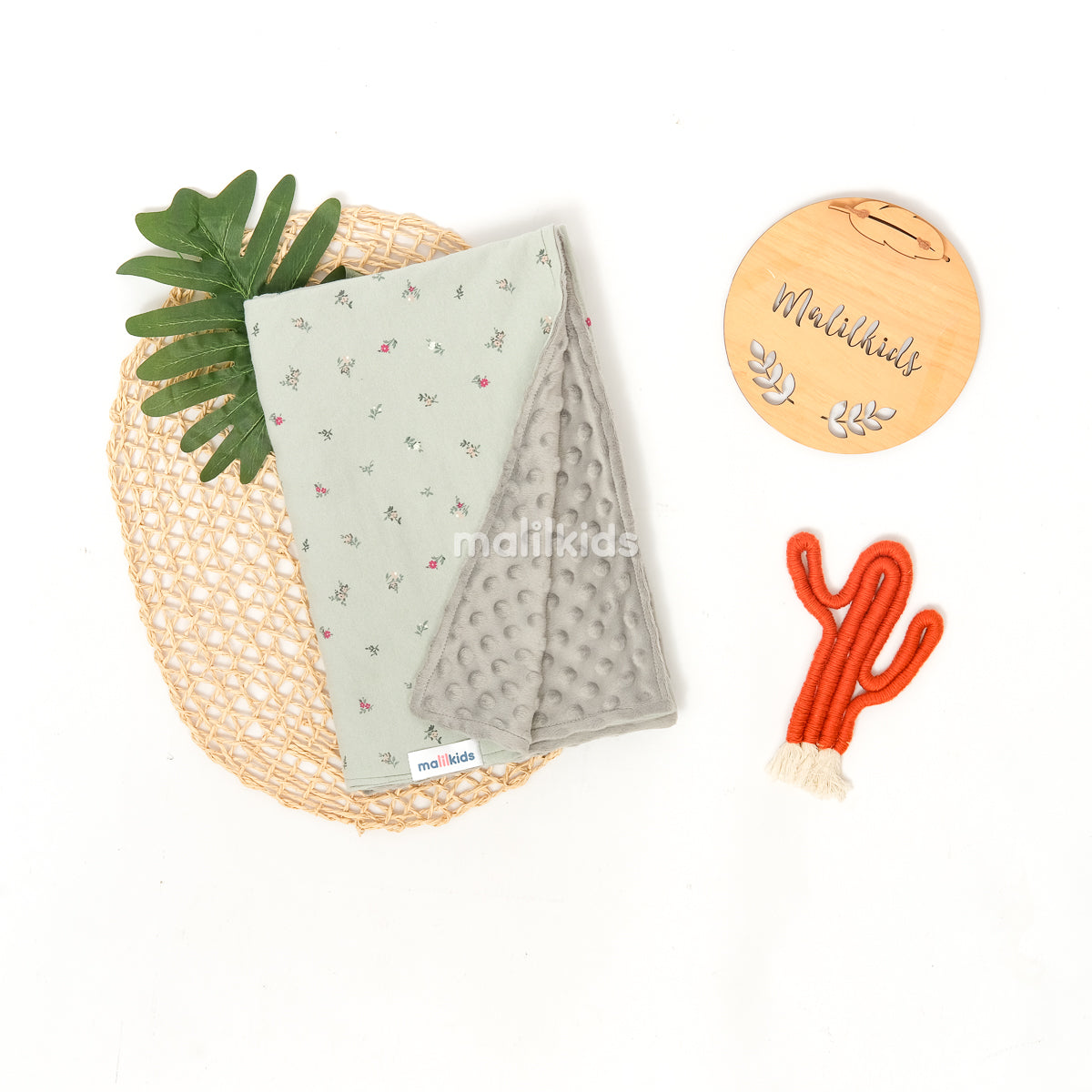 Minky Blanket - Sage Blossom