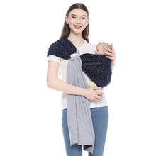 Load image into Gallery viewer, Ring Sling Kaos Bolak Balik : Gasing BB Navy Polka
