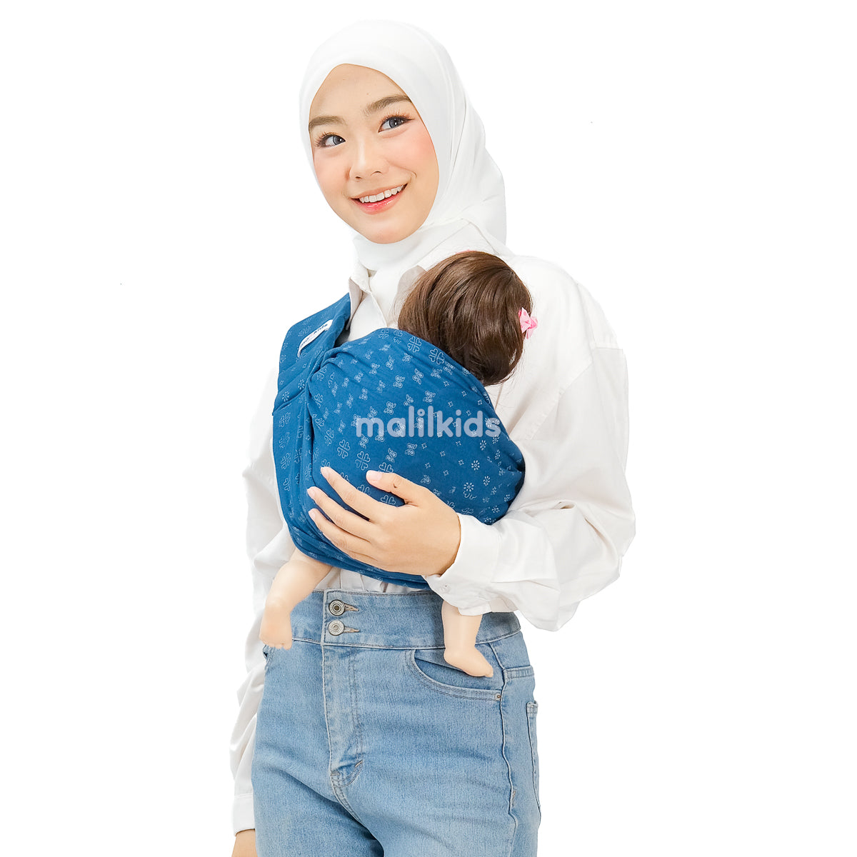 Sling Pouch Cotton Denim Pattern