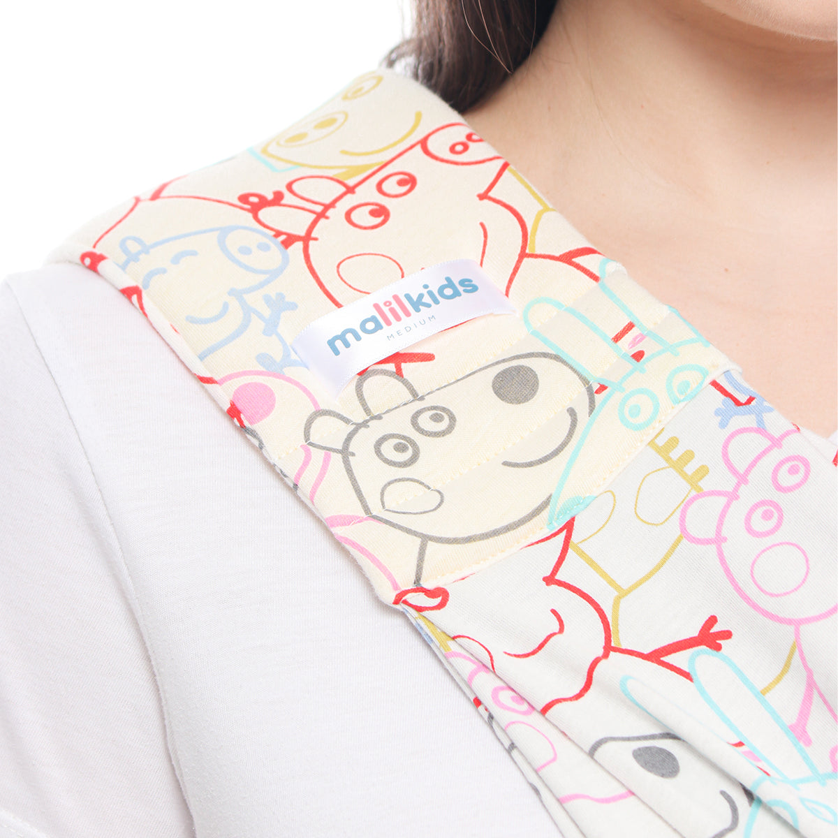 Sling Pouch Cotton Peppa Sketch