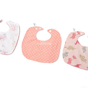 Baby Bib Minky Cotton Print Square - Girl