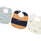Baby Bib Minky Cotton Print Square - Unisex
