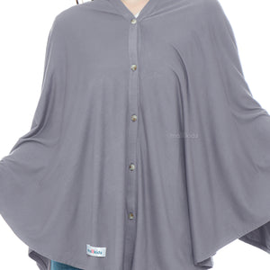 Nursing Cover 2in1 Solid Series - Dark Grey