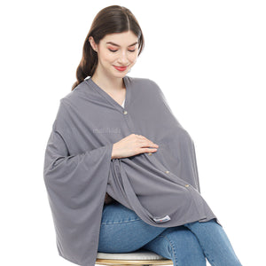 Nursing Cover 2in1 Solid Series - Dark Grey