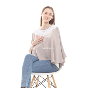 Nursing Cover Premium Plain Color Series - Frosted Toffee