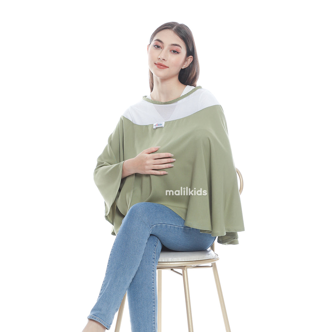 Nursing Cover Premium Plain Color Series - Olive