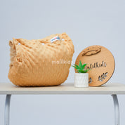 Nursing Arm Pillow Minky Gold Brown