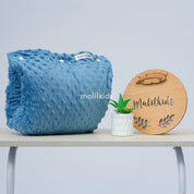 Nursing Arm Pillow Minky Pacific Blue