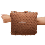 Malilkids Bantal Menyusui 2in1 Nursing Arm Pillow 2in1 Reversible Kombinasi Minky - Fleece - Motif Lil Love Cream