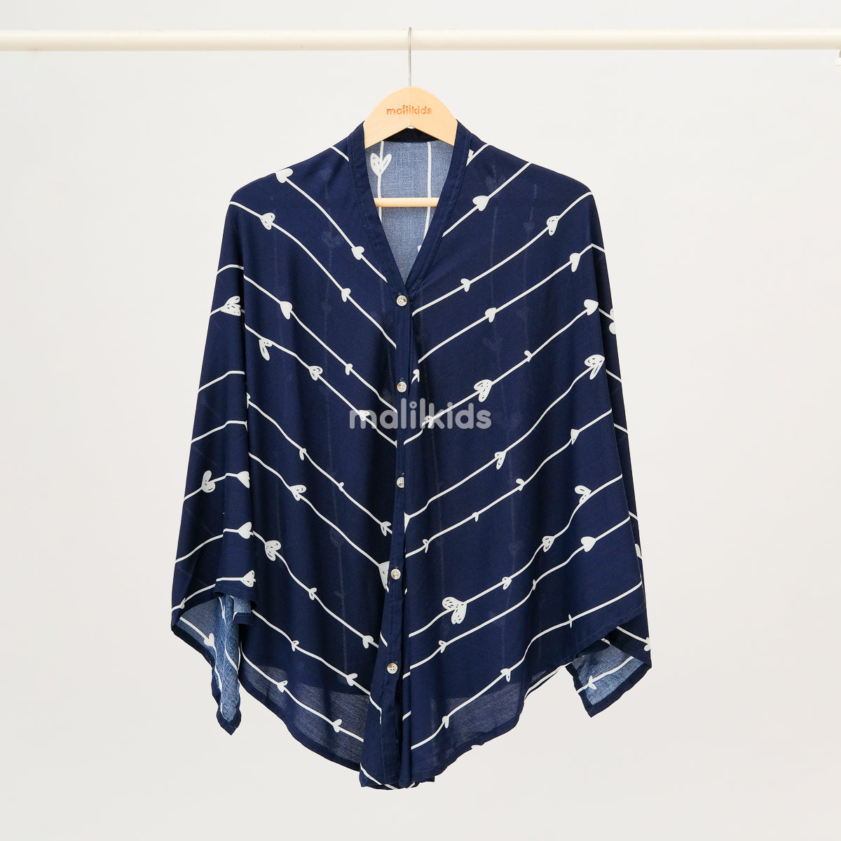 Nursing Cover 2in1 Rayon  Love Line Navy