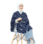 Nursing Cover 2in1 Rayon  Love Line Navy