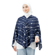 Nursing Cover 2in1 Rayon  Love Line Navy