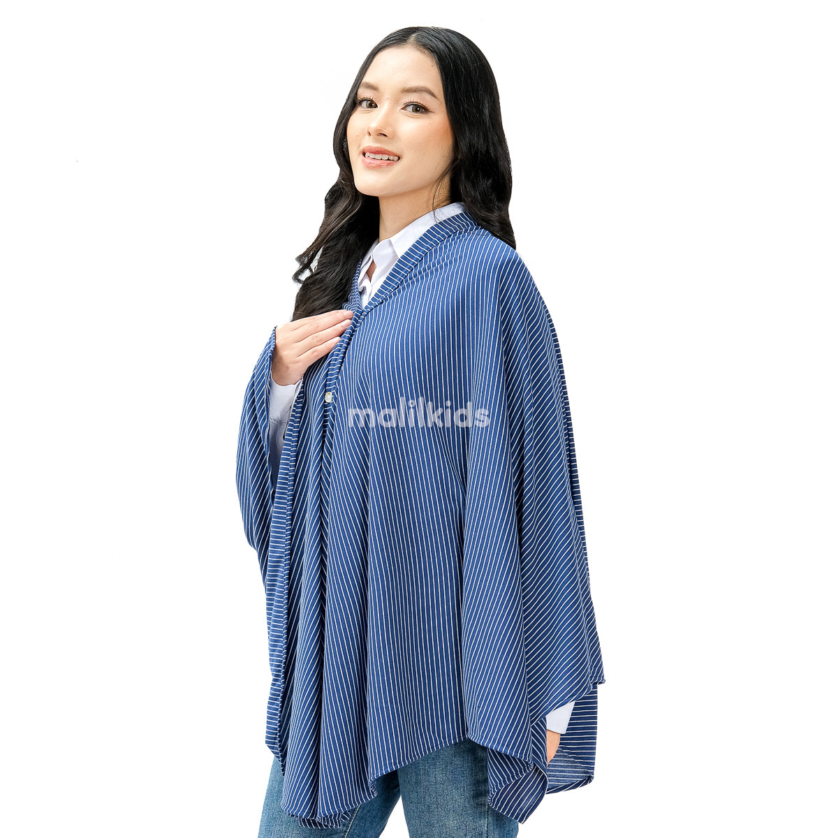 Nursing Cover 2in1 Stripe Prussian