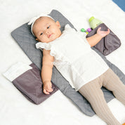 Malilkids Portable Diaper Changing Pad Premium – Alas Ganti Popok Lipat Bayi - Dark Grey
