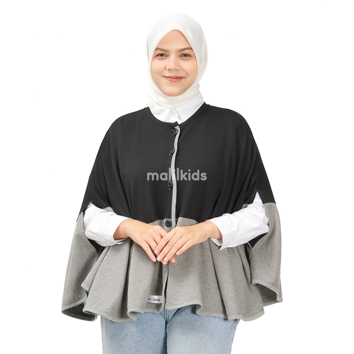 Malilkids Signature Nursing Cover 2in1 - Black x Dark Grey