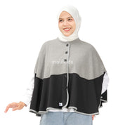 Malilkids Signature Nursing Cover 2in1 - Dark Grey x Black