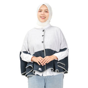 Malilkids Signature Nursing Cover 2in1 - Silver Misty x Navy