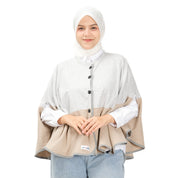 Malilkids Signature Nursing Cover 2in1 - Grey Misty x Sand