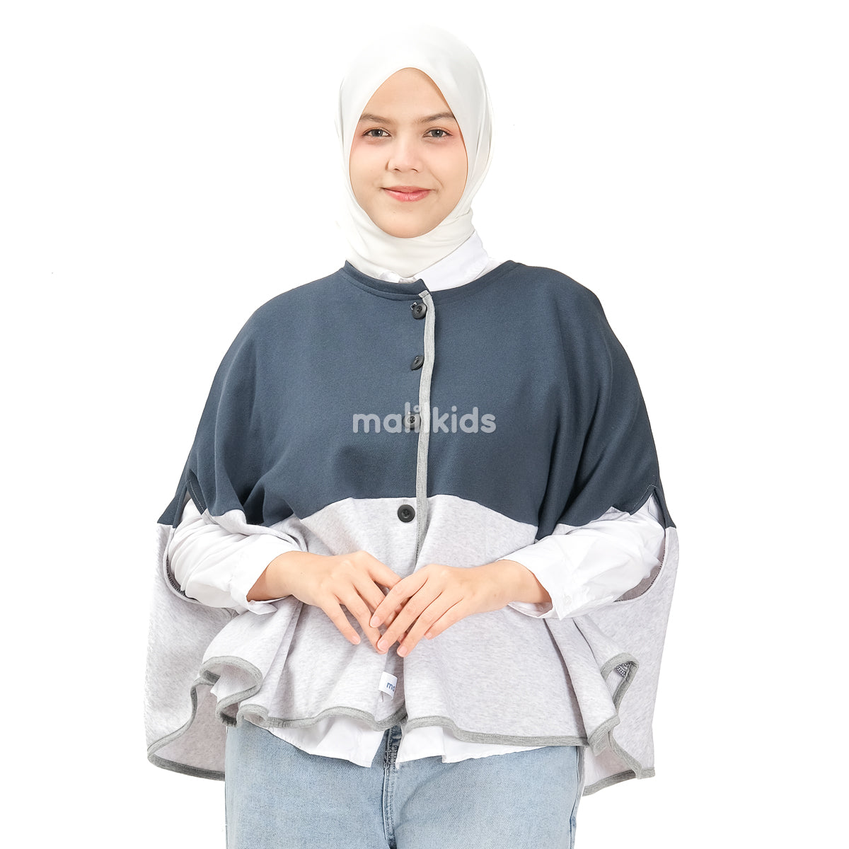 Malilkids Signature Nursing Cover 2in1 - Navy x Silver Misty