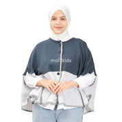 Malilkids Signature Nursing Cover 2in1 - Navy x Silver Misty