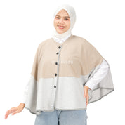 Malilkids Signature Nursing Cover 2in1 - Sand x Grey Misty