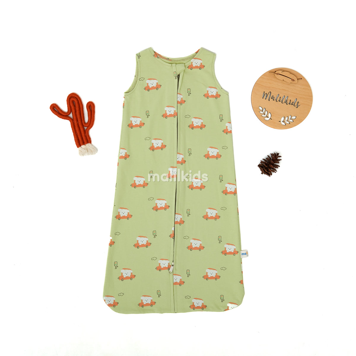 Sleep Sack Print -  Seafoam Curly