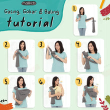Load image into Gallery viewer, Ring Sling Kaos Bolak Balik : Gasing BB Blue Woodland
