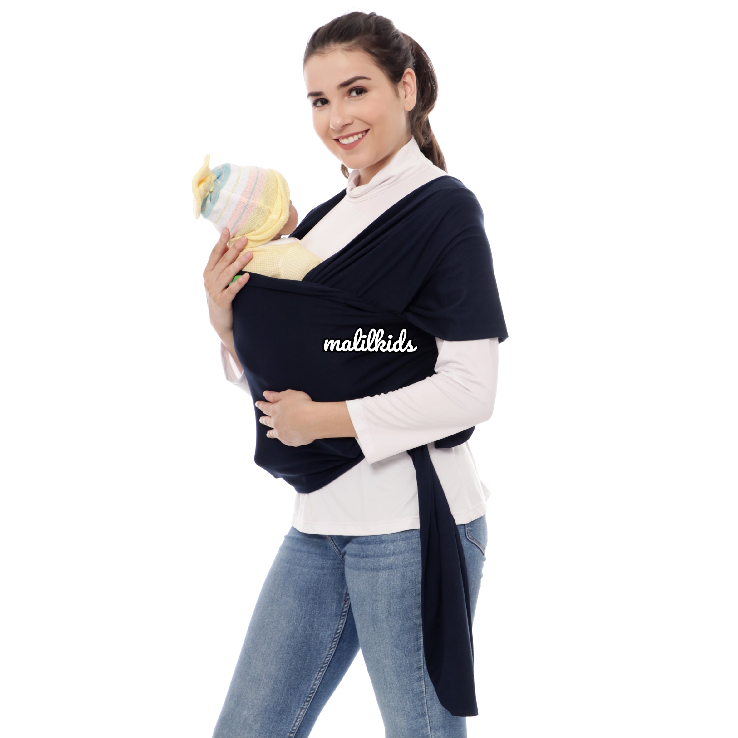 malil-wrap-basic-navy-baby-wrap-gendongan-wrap-gendongan-lilit-on-model-5.jpg