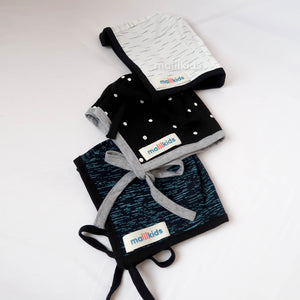 Topi Bayi Reversible Baby Bonnet Hat : Motif Unisex