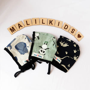 Topi Bayi Reversible Baby Bonnet Hat : Motif Unisex